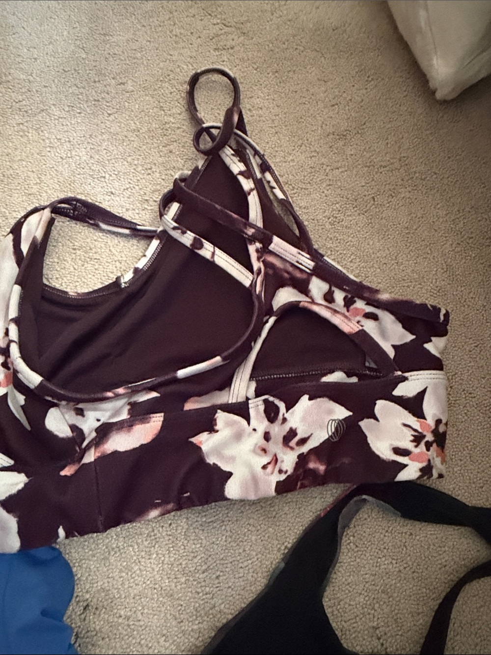 lululemon athletica Red Sports Bralette with Blue and Floral Mix - Picture 3 of 3